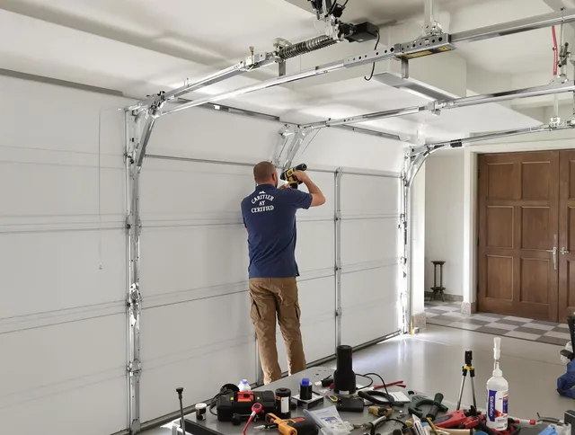 Gainesville Garage Door Repair certified technician performing precision garage door repair in Gainesville