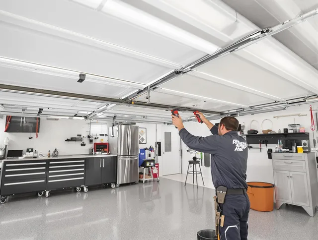 Overhead garage door repair service by Gainesville Garage Door Repair in Gainesville